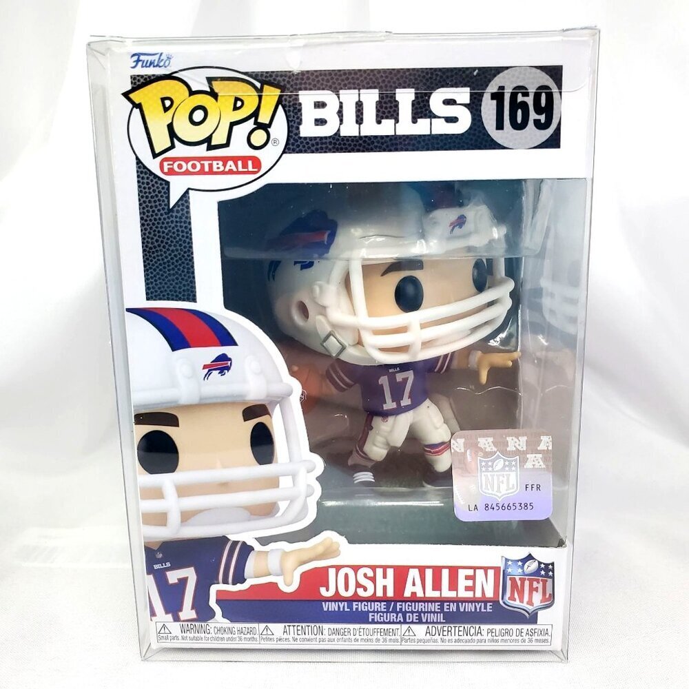 Funko Pop! Josh Allen 169 Buffalo Bills Blue Jersey w/Pop Protector - Picture 10 of 10